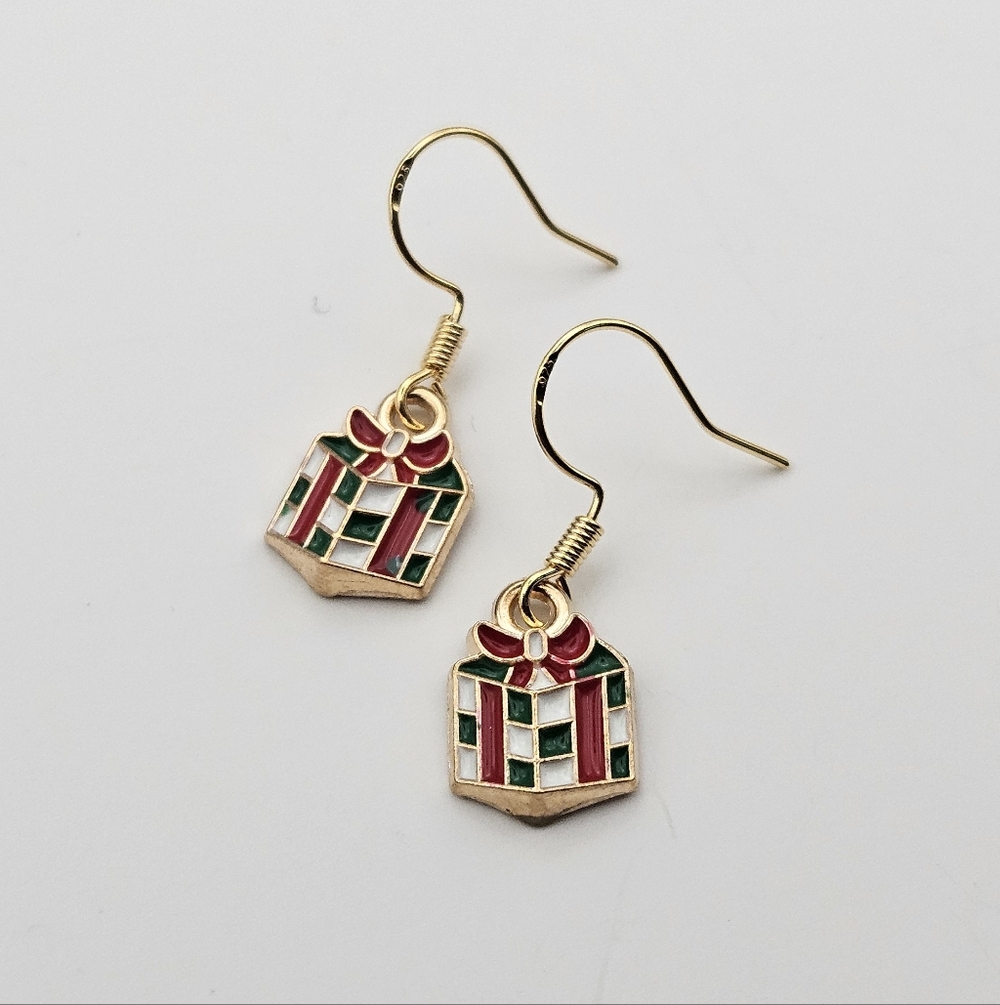 .925 Festive Christmas Earring Set Of 3 - Picture 4 of 5